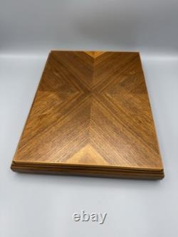 Vintage Dal Negro Poker Set Wooden Box Made in Italy Playing Cards & Chips