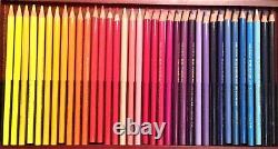 Vintage Derwent Artists Rare Colour Pencils Set of 72 in Wooden Box UNUSED