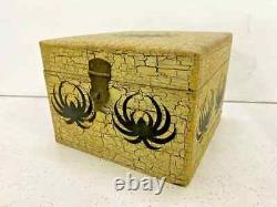 Vintage Handicraft Unique Wooden Cracking Painted Storage Box -Set Of 3