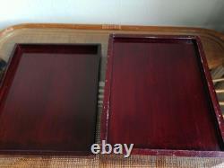 Vintage Heavy Wooden Box Set Retro Antiques Old House Collection