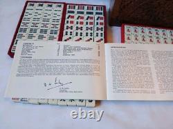 Vintage KTG Mah Jong Set Wooden Box 144 Bamboo Backed Tiles Book Mahjong Jongg 2