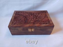 Vintage KTG Mah Jong Set Wooden Box 144 Bamboo Backed Tiles Book Mahjong Jongg 2