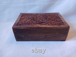 Vintage KTG Mah Jong Set Wooden Box 144 Bamboo Backed Tiles Book Mahjong Jongg 2