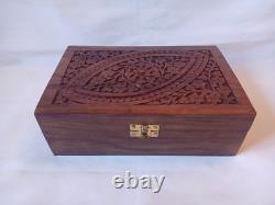 Vintage KTG Mah Jong Set Wooden Box 148 Bamboo Backed Tiles Book Mahjong Jongg