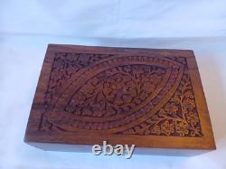 Vintage KTG Mah Jong Set Wooden Box 148 Bamboo Backed Tiles Book Mahjong Jongg