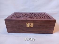 Vintage KTG Mah Jong Set Wooden Box 148 Bamboo Backed Tiles Book Mahjong Jongg