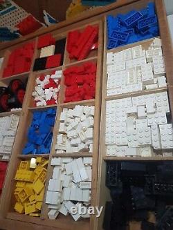 Vintage LEGO Town Plan 810-2 Continental 1960s Wooden Box Old Bricks Pieces Set