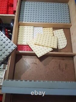 Vintage LEGO Town Plan 810-2 Continental 1960s Wooden Box Old Bricks Pieces Set