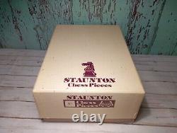 Vintage Large Wooden Staunton Petrushkin Chess Set Boxed 13.5cm / 5.3 King 70`s