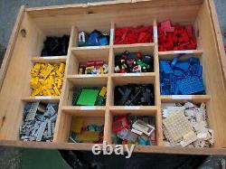 Vintage Lego Collection/ Set In Wooden Box