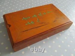 Vintage Mah Jong Set With 152 Bone & Bamboo Tiles In A Wooden Box Mah Jongg