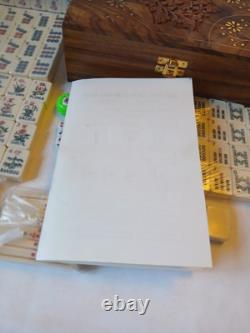 Vintage Mah Jong Set Wooden Box 148 Large Tiles Book Mahjong Jongg PART SEALED