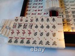 Vintage Mah Jong Set in Wooden Box 144 Tiles Most Stil Sealed Sticks MAHJONG