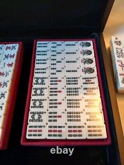 Vintage Mah Jong Set in Wooden Box 144 Tiles Most Stil Sealed Sticks MAHJONG