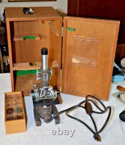 Vintage Microscope Swift Box Set with wooden box & accessories- Japan