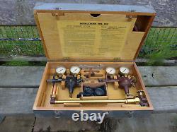 Vintage Milne Hornet Acetylene Cutting Torch Complete Set In Wooden Box