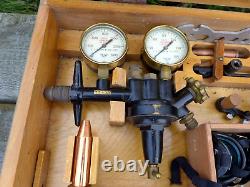 Vintage Milne Hornet Acetylene Cutting Torch Complete Set In Wooden Box