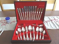 Vintage Oneida Community Silverware Set, 68 Pieces With Wooden Storage Box