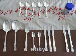 Vintage Oneida Community Silverware Set, 68 Pieces With Wooden Storage Box