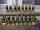 Vintage Painted Russian Army & Navy Wooden Chess Set & Box Board Soviet Ussr