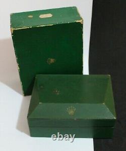 Vintage ROLEX Green Box Set with Pyramid Inner Box for Air King 5500. Ca 1960's