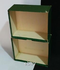 Vintage ROLEX Green Box Set with Pyramid Inner Box for Air King 5500. Ca 1960's