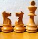Vintage Rare French Chess Set With Original Wooden Box 3.25 King