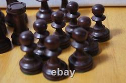 Vintage Rare French Chess Set with original Wooden Box 3.25 King