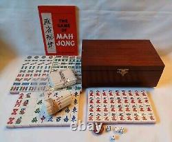 Vintage Red Mah Jong Set in Wooden Box 144 Tiles (SEALED) Mahjong Jongg Rare