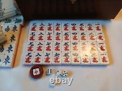 Vintage Red Mah Jong Set in Wooden Box 144 Tiles (SEALED) Mahjong Jongg Rare