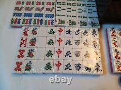 Vintage Red Mah Jong Set in Wooden Box 144 Tiles (SEALED) Mahjong Jongg Rare