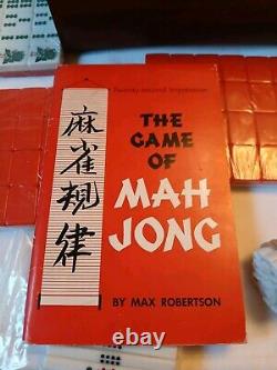 Vintage Red Mah Jong Set in Wooden Box 144 Tiles (SEALED) Mahjong Jongg Rare