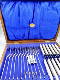 Vintage Set Of Silver Plated High Quality Cavendish Cutlery In Wooden Box