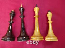 Vintage Soviet Chess Set BIG Completely wooden USSR Wooden Box 4040 cm. #233