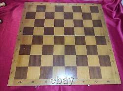 Vintage Soviet Chess Set BIG Completely wooden USSR Wooden Box 4040 cm. #289