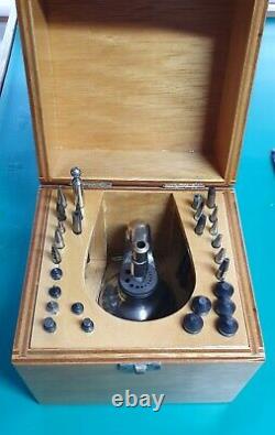 Vintage Star Swiss Watchmakers staking tool in an original fitted wooden box