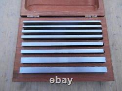 Vintage Starrett 384 Parallel Set, 8 Pcs. With Original Wooden Box