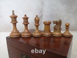 Vintage Staunton Design Chess Set Wooden Box Wood Chess Set Wood Box 1890c