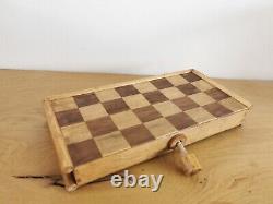 Vintage Staunton style Chess Set in a wooden box. King 85mm