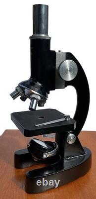 Vintage Tasco Japan Deluxe microscope complete set in wooden box