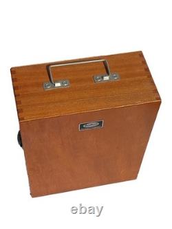 Vintage Tasco Japan Deluxe microscope complete set in wooden box