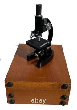 Vintage Tasco Japan Deluxe microscope complete set in wooden box