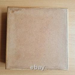 Vintage Travel Wooden Box Marble Top Stone Pieces Chess Set Game