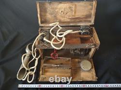 Vintage WW2 Japanese Army Navy Field Telephone with the wooden box set-g1128