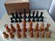 Vintage Weighted French Staunton Chess Set Boxed By Chavet Or Possibly Lardy