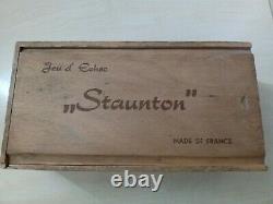 Vintage Weighted French STAUNTON CHESS SET Boxed by Chavet or possibly Lardy