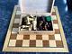 Vintage Weighted Wooden Chess Set, Wooden Box Staunton Pattern King 3.5 & Board