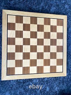 Vintage Weighted Wooden Chess Set, Wooden Box Staunton Pattern King 3.5 & Board