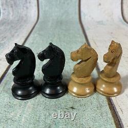 Vintage Wooden Chess Set Staunton Pattern K 90mm + Box