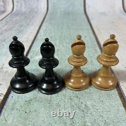 Vintage Wooden Chess Set Staunton Pattern K 90mm + Box